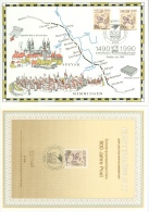 500 ANS Liaisons Postales Européennes-Belgique-Autriche-Allemagne - Cartas Commemorativas
