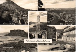 KONIGSTEIN SACHS  - Five Different Landmarks (Verlag Gortz) 1972 Used - Koenigstein (Saechs. Schw.)