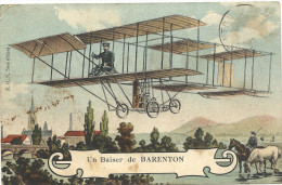 50    BARENTON    UN  BAISER  DE  BARENTON  (  Aviation  Avion ) - Barenton