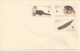 Germany (DDR)  1987 Umschlage  "Fischotter"  (*) Mi.U7 - Covers - Mint