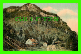 WHITE MOUNTAINS, NH - FRANKENSTEIN CLIFF IN THE CRAWFORDS NOTCH (TRAIN)  - PUB. BY CHISHOLM BROTHERS - - White Mountains