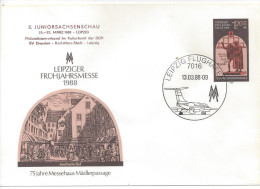 Germany (DDR)  1988 Umschlage  "Leipziger Fruhjahrsmesse"  (o) Mi.U8   "Juniorsachsenschau" - Privatumschläge - Gebraucht