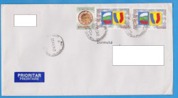 REGISTERED LETTER EUROPEAN UNION FLAG ROMANIA - Lettres & Documents