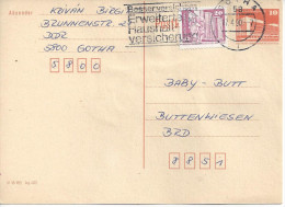 Germany (DDR)  1986 Postkarte  (o) Mi.P86 II  "Gotha 17.4.90 -Buttenwiesen"  See Scans - Postkarten - Gebraucht