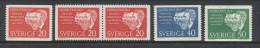 Sweden 1961 Facit # 529-531. Nobel Prizewinners 1901. Set Of 5 Incl. BB-pair, See Scann, MNH (**) - Unused Stamps