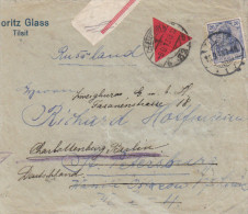 Russia 1911 Incoming Cover Tilsit To St. Petersbug, Red Redirection Triangle Forwarded, Ex Harry Von Hofmann Coll. (m69) - Lettres & Documents