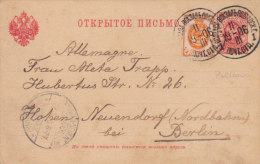 Russia Railway Mail 1906 Poltava Vokzal Poltavsk G. To Hohen-Neuendorf Berlin (m72) - Lettres & Documents