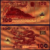 BEIJING OLYMPICS-COMMEMORATIVE CURRENCY NOTES-HONGKONG CHINA-SET OF 5-GOLD FOIL-MNH-CC-82 - Hong Kong