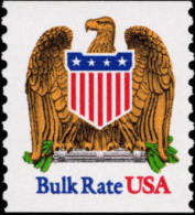 1991 USA Eagle "Bulk Rate" Coil Stamp Sc#2602 Bird Shield - Coils & Coil Singles