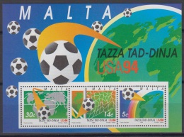 Sheet II, Malta Sc838a 1994 US World Cup, Soccer, Football - 1994 – Stati Uniti