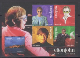 Sheet III, Malta Sc1134 Music, Singer Elton John, Valletta Bastions - Chanteurs
