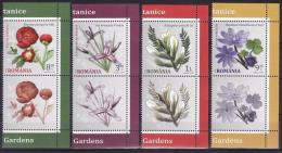 Roumanie 2015 - Fleurs 4v.avec Vignettes Neufs** - Unused Stamps