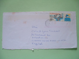 Slokakia 2000 Cover To England - Skating With Label - Lettres & Documents