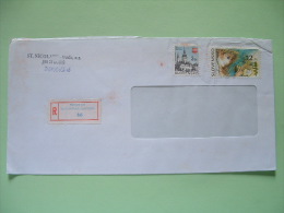 Slokakia 2001 Registered Cover From Dubove - Church - Woman With Apple Agricultural Control Institute - Cartas & Documentos