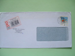 Slokakia 2001 Registered Cover From Bratislava - Ice Skating Dance - Cartas & Documentos