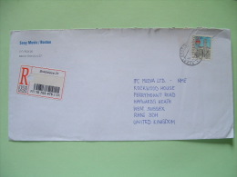 Slovakia 2003 Registered Cover To England - Church - Lettres & Documents