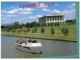 (855) Australia - ACT - Canberra National Library + Boat On Lake Griffin - Canberra (ACT)