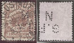 Heimat Pruduik Neustadt Oberschlesien 1891-12-05Kos-O Perfin "SF/N" S.Fränkle - Franking Machines (EMA)