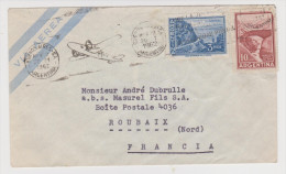 ARGENTINE ARGENTINA LETTRE COVER  BUENOS AIRES 1962 POUR ROUBAIX NORD EMA  AVION - 2 Scans - - Lettres & Documents