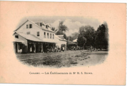 Carte Postale Ancienne De GUINEE - CONAKRY - LES ETABLISSEMENTS DE MR M. S. BROWN - Guinée