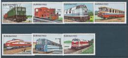 1985 BURKINA-FASO  656-58+ PA 294-97**    Trains Série Complète - Burkina Faso (1984-...)