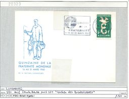 Luxemburg 1960 - Luxembourg 1960- Michel  591 Auf Sonderpostkarte Wochen Der Brüderlichkeit / Quinzaine De La Fraternité - Herdenkingskaarten