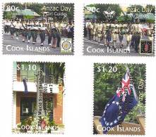 COOK // 2012 Surchargés Or - Scoutisme, Girl Guides, Anzac Day - 4v Neufs // Mnh - Ungebraucht