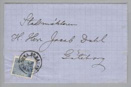 Heimat Schweden Sodra St.Banau 1862-03-23 Brief Mit Mi#8 Nach Göteborg - Briefe U. Dokumente