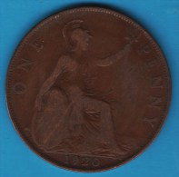 GB 1 PENNY 1920 George V 1ère Effigie - D. 1 Penny