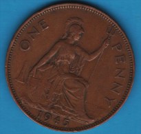 UK 1 PENNY 1945 George VI - D. 1 Penny