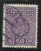 JUGOSLAVIA - YUGOSLAVIA YUGOSLAVIJA 1931 POSTAGE DUE SEGNATASSE TASSE TAXES 50 P USATO USED OBLITERE' - Portomarken