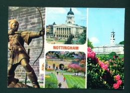 ENGLAND  -  Nottingham  Multi View  Used Postcard As Scans - Nottingham