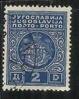 JUGOSLAVIA - YUGOSLAVIA YUGOSLAVIJA 1931 POSTAGE DUE SEGNATASSE TASSE TAXES 2 D USATO USED OBLITERE´ - Portomarken