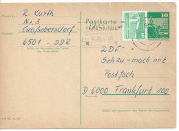 Germany (DDR)  1973 Postkarte  (o) Mi.P79  "Gera 06.6.90 -Frankfurt"   See Scans - Postkarten - Gebraucht