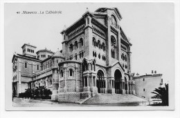 MONACO - N° 41 - LA CATHEDRALE - CARTE FORMAT CPA NON VOYAGEE - Kathedrale Notre-Dame-Immaculée