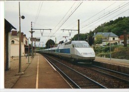 CP Trains - 28 Eure Et Loir - TGV Atlantique N° 312 En Gare De Epernon - Epernon