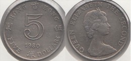 Hong Kong 5 Dollars 1980 Km#46 - Used - Hongkong