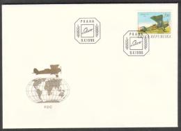 Czech Rep. / First Day Cover (1996/19 A) Praha: Czechoslovak Historic Aircraft - Letov S1 (1920), Logo "Letov" - Geography