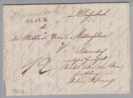 Heimat Tschechien Starhenbach 1846-06-24 Vorphila-Brief Nach Sitzendorf - ...-1918 Prephilately