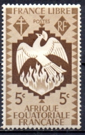 AEF 1941 Free French Issue - Phoenix   5c - Brown MH - Nuevos