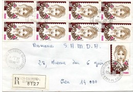 Lettre Recommandée - 1978 - 9 Timbres JUVEXNIORT N° 2003 - Brieven En Documenten