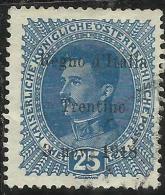 TRENTINO ALTO ADIGE 1918 SOPRASTAMPATO SURCHARGED 25 H USATO USED OBLITERE' - Trentino