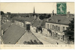 Carte Postale Ancienne Neuillé Pont Pierre - Vue Générale, Avenue De La Roue - Neuillé-Pont-Pierre