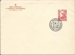 10 Years Of 6th Brigade (VI. Korpus) / 1st Slavonian (I. Slavonski), Slavonski Brod, 17.5.1953., Yugoslavia, Cover - Sonstige & Ohne Zuordnung