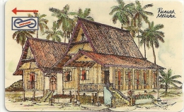 Malaysia (Uniphonekad) - Rumah Melaka, Houses, 22MSAB, 1992, 200.000ex, Used - Malaysia