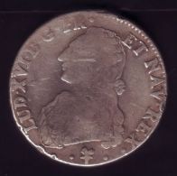 M104 FRANCE FRANCIA ECU \"L\" LOUIS XVI. SILVER ORIGINAL COIN 1790 - Sonstige & Ohne Zuordnung