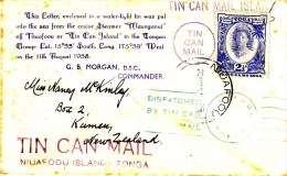 Tonga 1938 Tin Can Mail Cover - Tonga (...-1970)