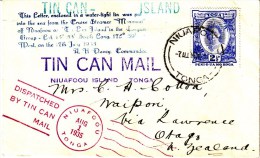 Tonga 1935 Tin Can Mail Cover - Tonga (...-1970)