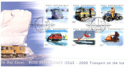 (666 PH) Ross Dependency FDC Cover - 2000 - Transport On Ice - FDC