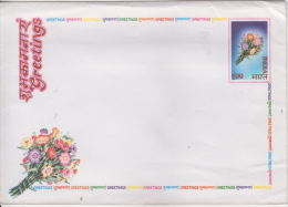 India  1r  Greetings Postal Stationary Envelope   # 85183  Inde  Indien - Covers